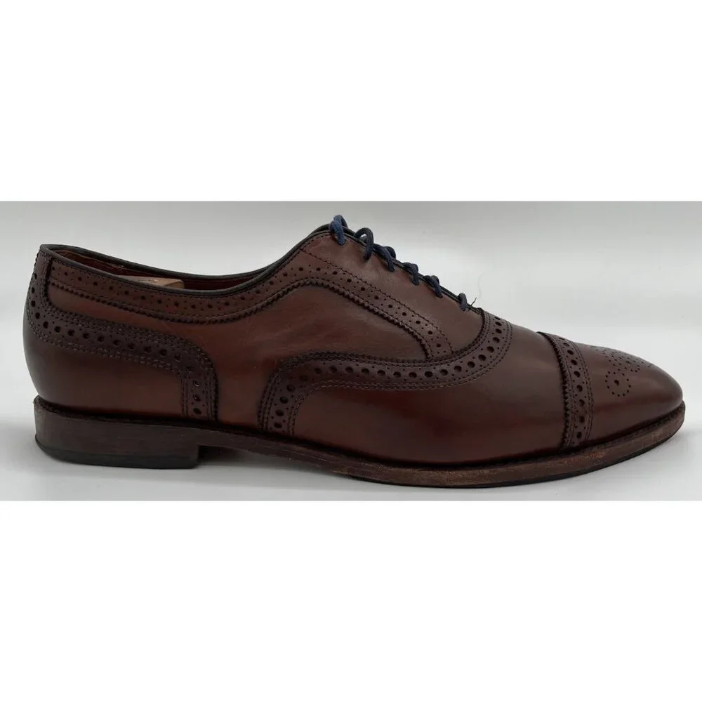 Allen Edmonds Strand Cap-Toe Brown Leather Oxford Dress Shoes Mens Size 13 C